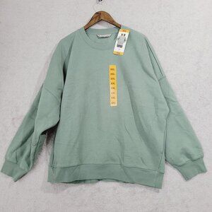 NEW Tuff Athletics Women's XXL Green Crewneck Sweatshirt Cotton Blend